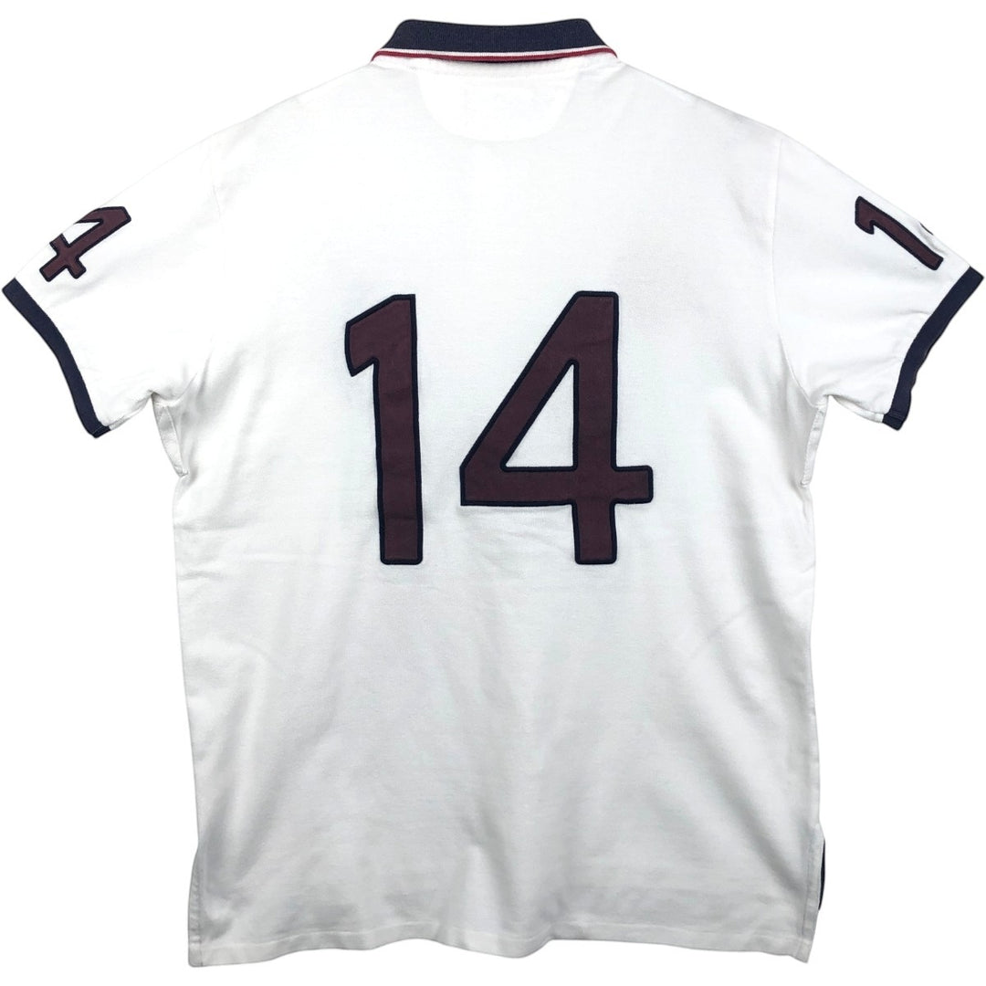 Ralph Lauren POLO by Ralph Lauren CUSTOM FIT Big Pony Short Sleeve Polo Shirt Men's L size cotton white type Vintage Second Hand