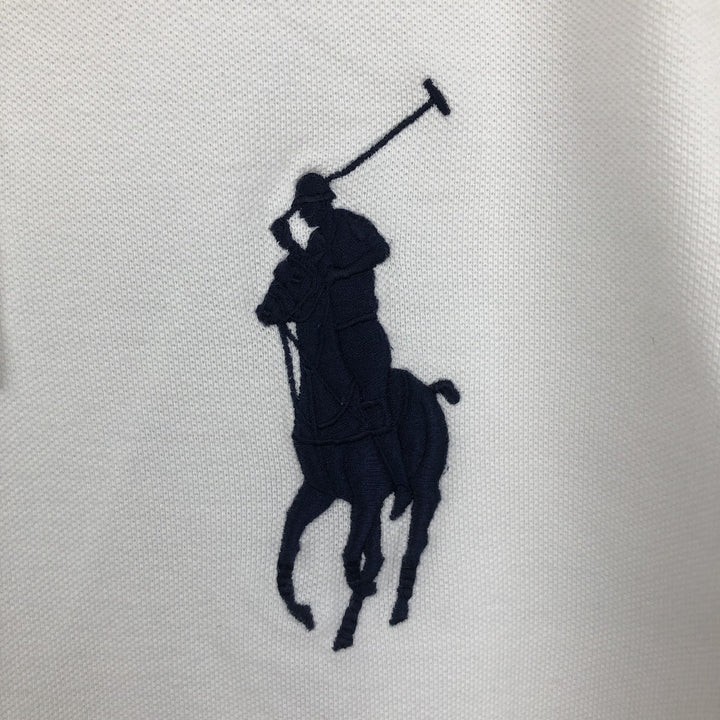 Ralph Lauren POLO by Ralph Lauren CUSTOM FIT Big Pony Short Sleeve Polo Shirt Men's L size cotton white type Vintage Second Hand
