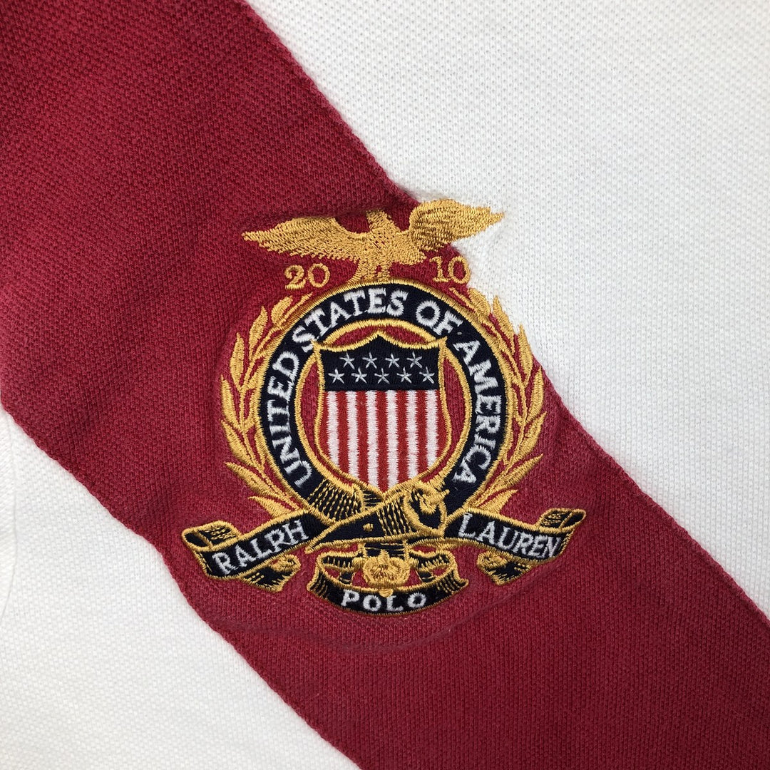 Ralph Lauren POLO by Ralph Lauren CUSTOM FIT Big Pony Short Sleeve Polo Shirt Men's L size cotton white type Vintage Second Hand