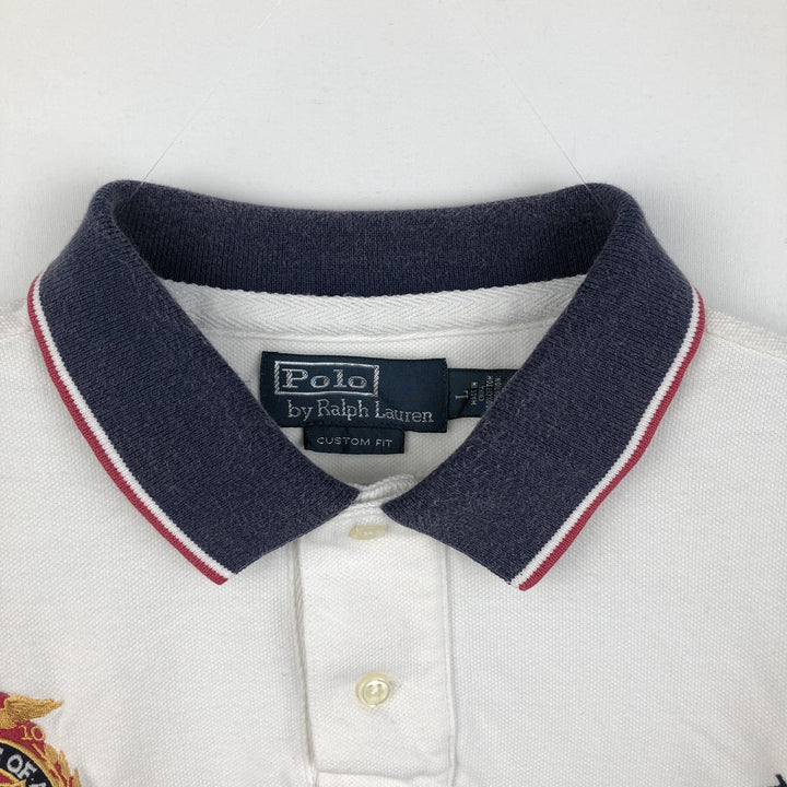 Ralph Lauren POLO by Ralph Lauren CUSTOM FIT Big Pony Short Sleeve Polo Shirt Men's L size cotton white type Vintage Second Hand