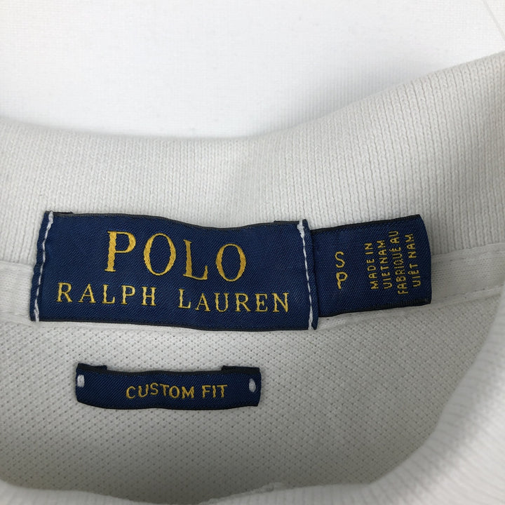 Ralph Lauren POLO RALPH LAUREN CUSTOM FIT Polo Bear Short-Sleeve Polo Shirt (Men's Size S) cotton white type Vintage Second Hand