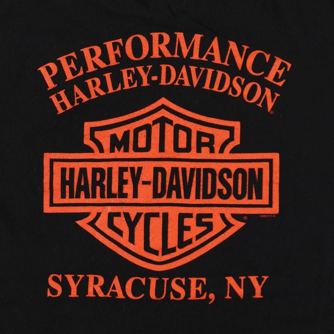 Harley-Davidson Pin-up Girl Motorcycle Bike T-shirt, Men's M size cotton black type Vintage Second Hand
