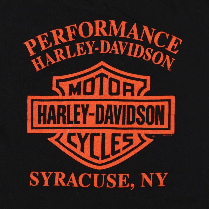 Harley-Davidson Pin-up Girl Motorcycle Bike T-shirt, Men's M size cotton black type Vintage Second Hand