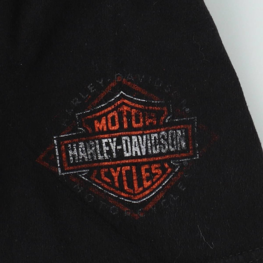 Harley-Davidson Eagle Pattern Motorcycle Bike T-shirt Men's L size cotton black type Vintage Second Hand