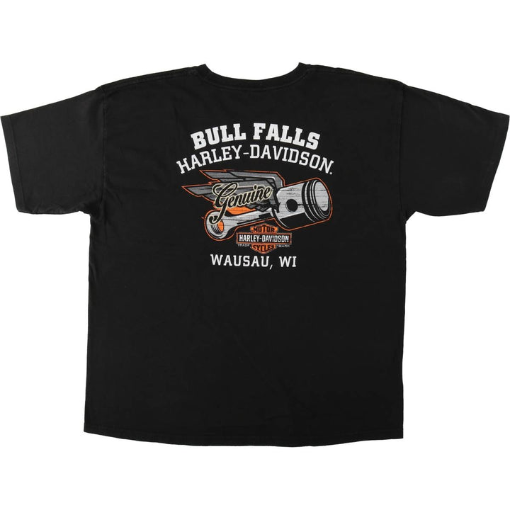 Harley-Davidson Motorcycle Bike T-shirt, Men's XL size cotton black type Vintage Second Hand