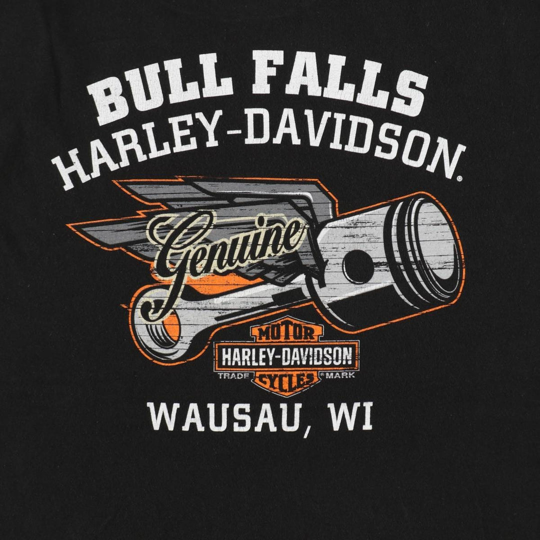 Harley-Davidson Motorcycle Bike T-shirt, Men's XL size cotton black type Vintage Second Hand