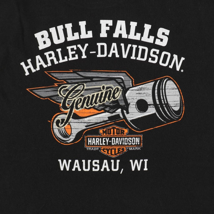 Harley-Davidson Motorcycle Bike T-shirt, Men's XL size cotton black type Vintage Second Hand