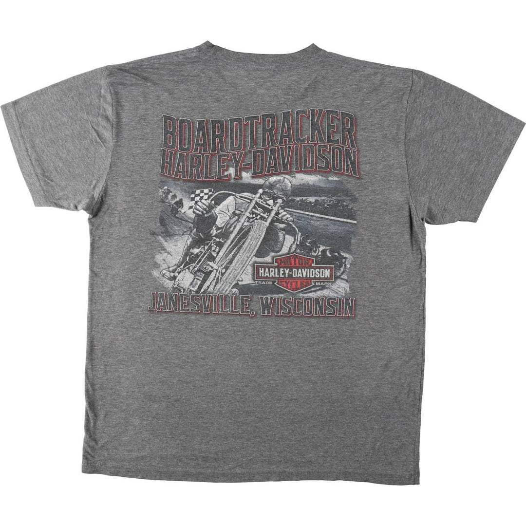 Harley-Davidson Motorcycle Bike T-shirt, Men's Size L unclear gray type Vintage Second Hand