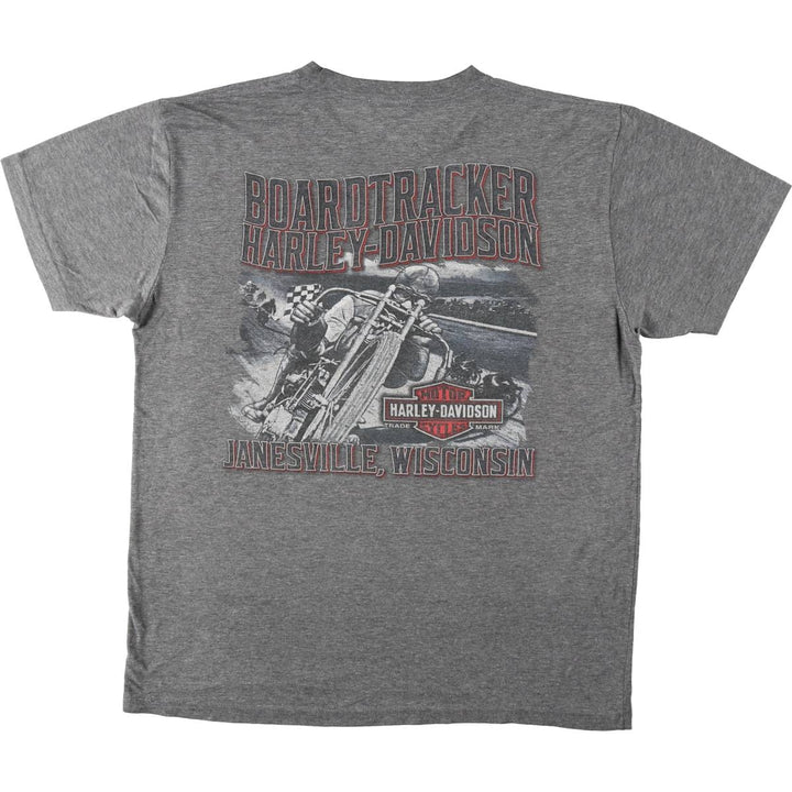 Harley-Davidson Motorcycle Bike T-shirt, Men's Size L unclear gray type Vintage Second Hand