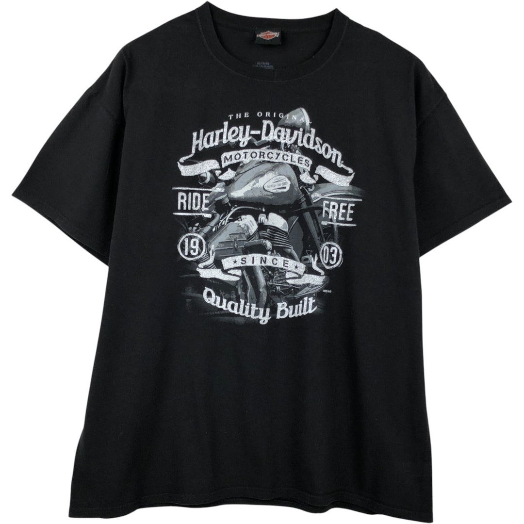 Harley-Davidson Motorcycle Bike T-shirt, Men's XL size cotton black type Vintage Second Hand