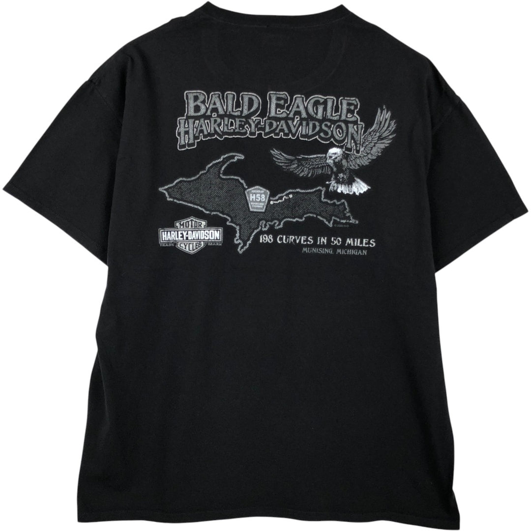 Harley-Davidson Motorcycle Bike T-shirt, Men's XL size cotton black type Vintage Second Hand