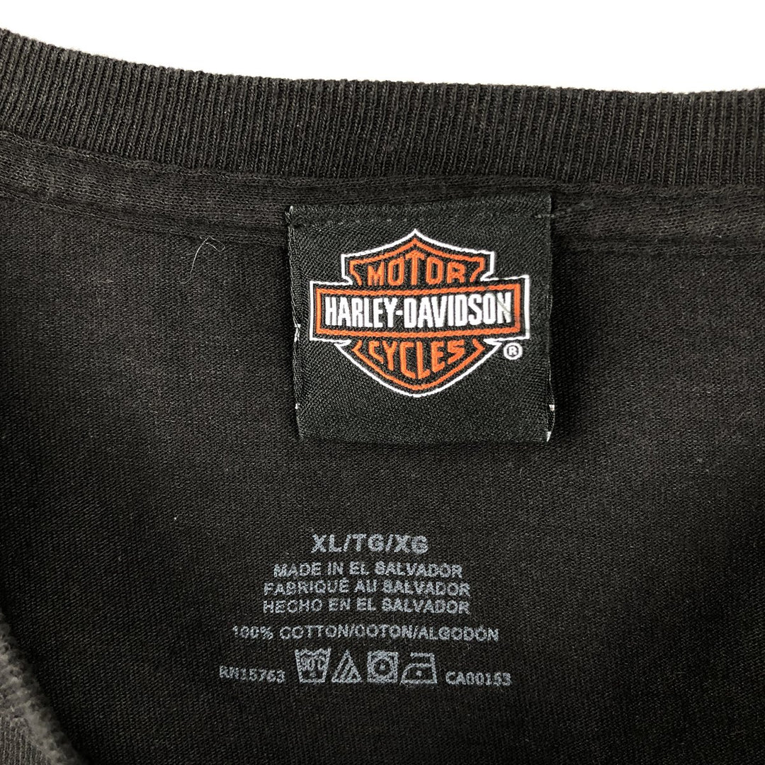 Harley-Davidson Motorcycle Bike T-shirt, Men's XL size cotton black type Vintage Second Hand