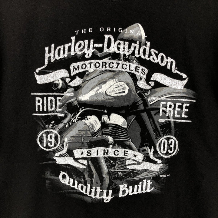 Harley-Davidson Motorcycle Bike T-shirt, Men's XL size cotton black type Vintage Second Hand