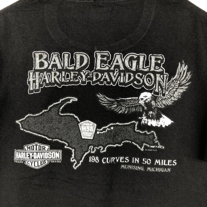 Harley-Davidson Motorcycle Bike T-shirt, Men's XL size cotton black type Vintage Second Hand