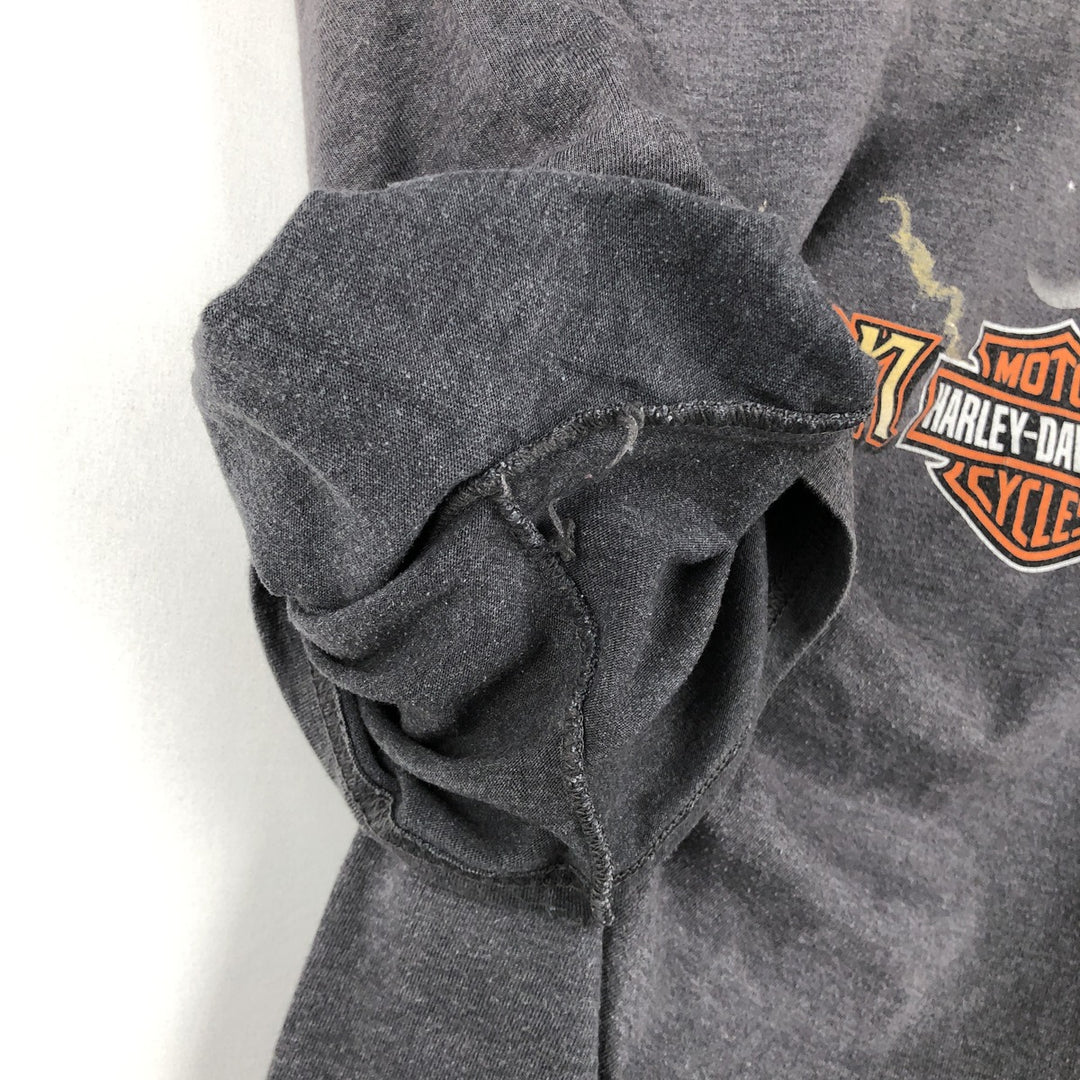 Harley-Davidson Motorcycle Bike T-shirt, Men's XL size unclear Charcoal Vintage Second Hand