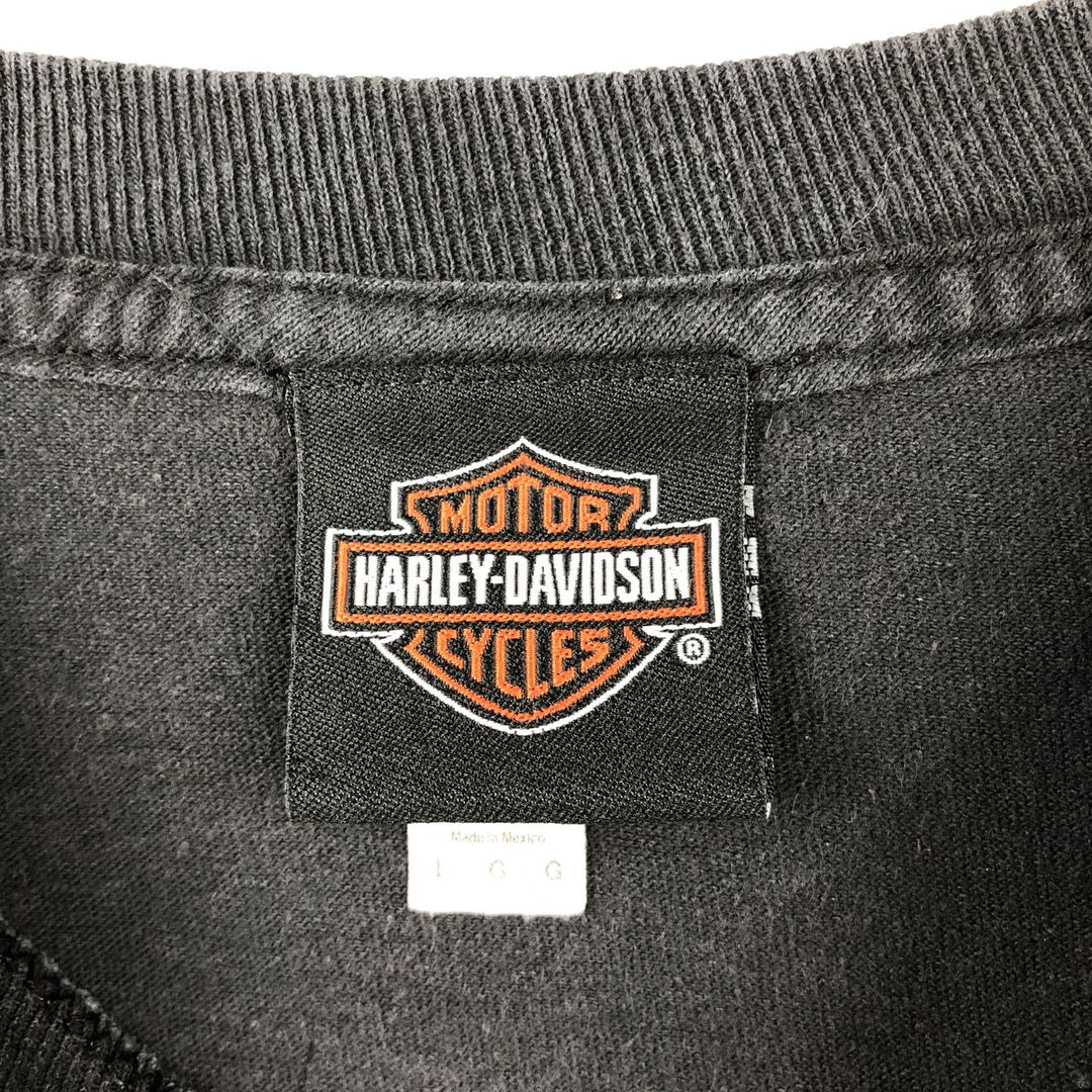 Harley-Davidson Motorcycle Bike T-shirt, Men's Size L cotton black type Vintage Second Hand
