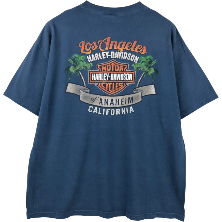 Harley-Davidson Motorcycle Bike T-shirt, Men's XXL cotton blue type Vintage Second Hand
