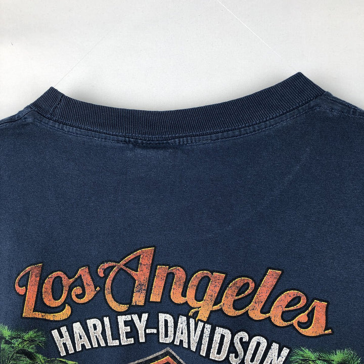 Harley-Davidson Motorcycle Bike T-shirt, Men's XXL cotton blue type Vintage Second Hand