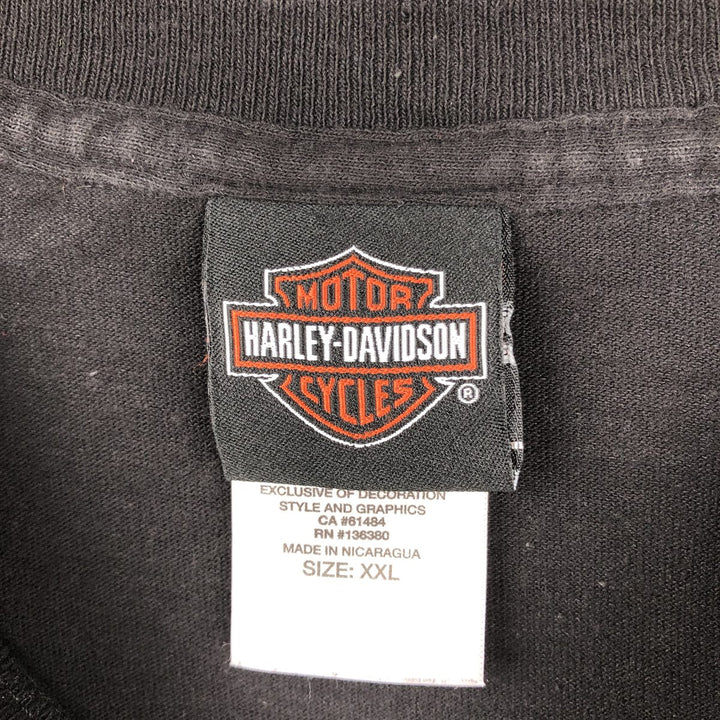 Harley-Davidson Pin-up Girl Motorcycle Bike T-shirt, Men's XXL cotton black type Vintage Second Hand