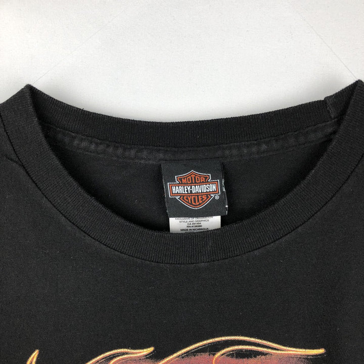 Harley-Davidson Pin-up Girl Motorcycle Bike T-shirt, Men's XXL cotton black type Vintage Second Hand