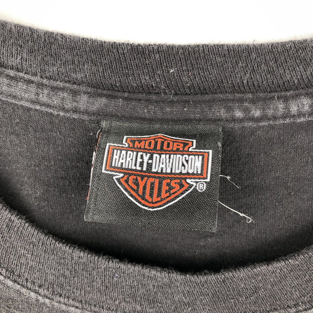 2000'S Harley-Davidson Animal Pattern Motorcycle T-Shirt, Men's Size Large cotton black type Vintage Second Hand