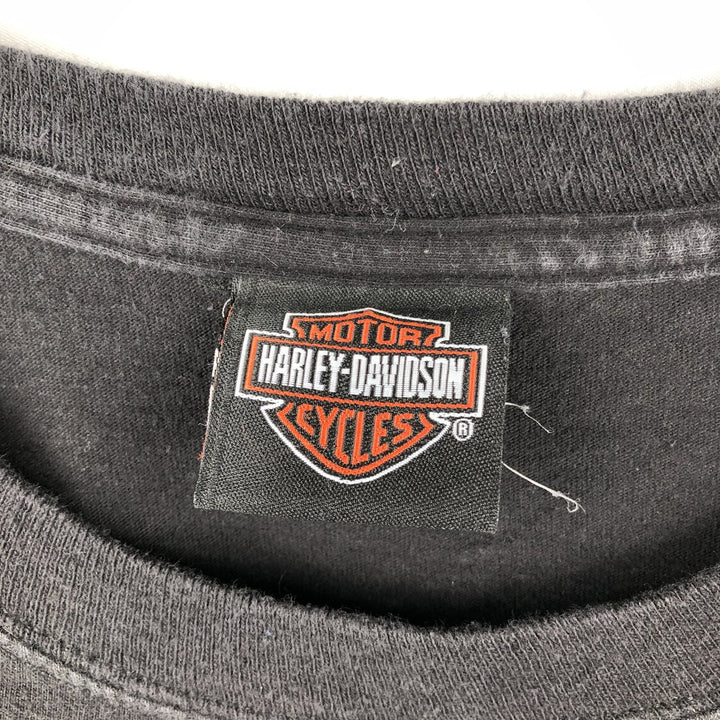 2000'S Harley-Davidson Animal Pattern Motorcycle T-Shirt, Men's Size Large cotton black type Vintage Second Hand