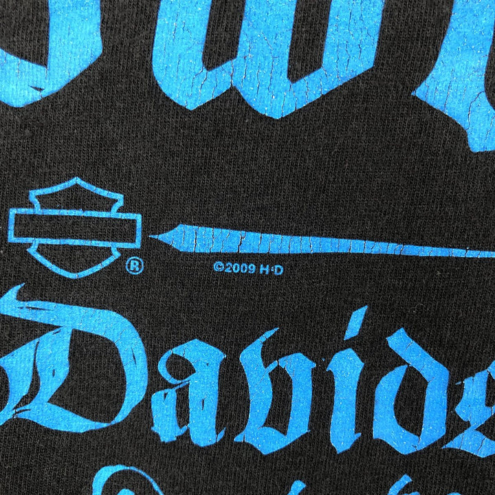2000'S Harley-Davidson Animal Pattern Motorcycle T-Shirt, Men's Size Large cotton black type Vintage Second Hand