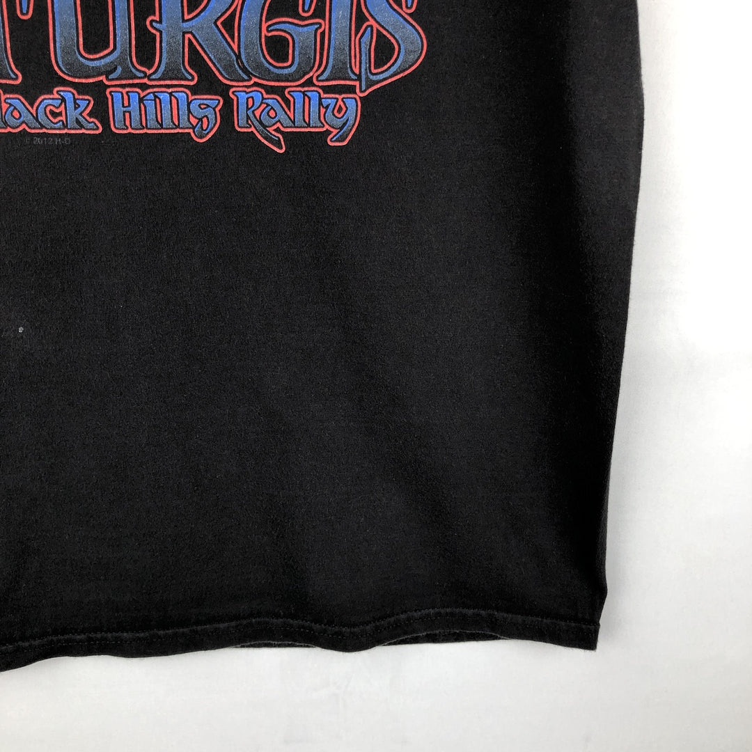 2000'S Harley-Davidson Animal Pattern Motorcycle T-Shirt, Men's Size Large cotton black type Vintage Second Hand