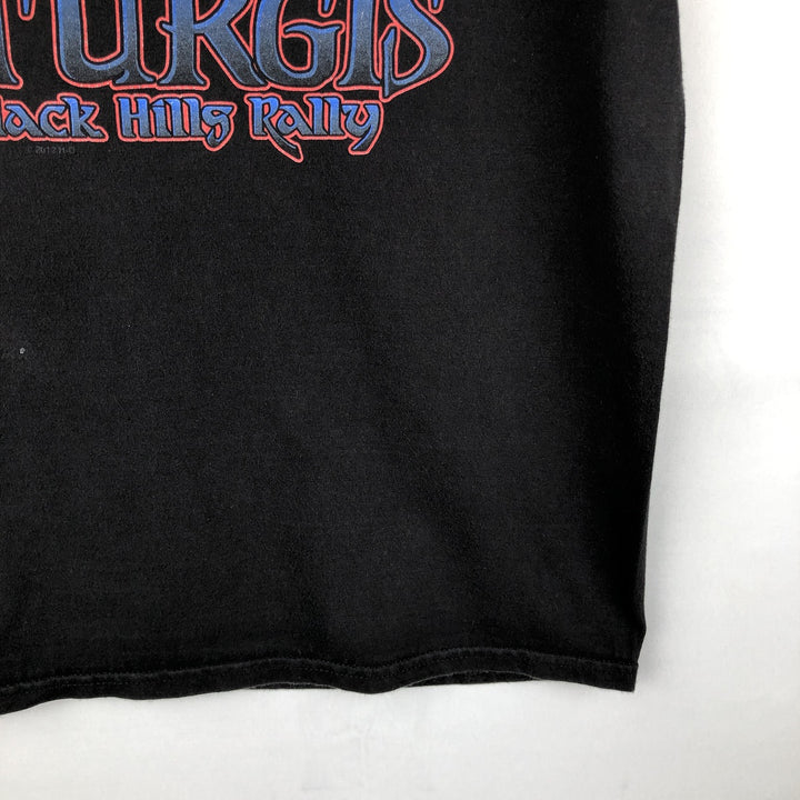 2000'S Harley-Davidson Animal Pattern Motorcycle T-Shirt, Men's Size Large cotton black type Vintage Second Hand