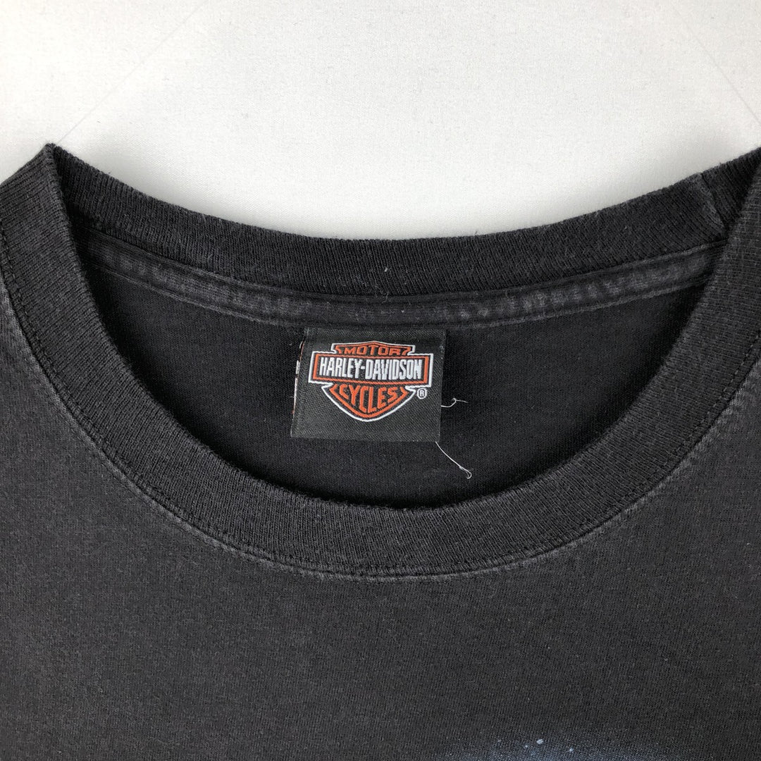 2000'S Harley-Davidson Animal Pattern Motorcycle T-Shirt, Men's Size Large cotton black type Vintage Second Hand