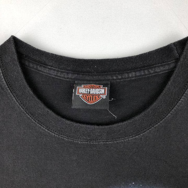 2000'S Harley-Davidson Animal Pattern Motorcycle T-Shirt, Men's Size Large cotton black type Vintage Second Hand