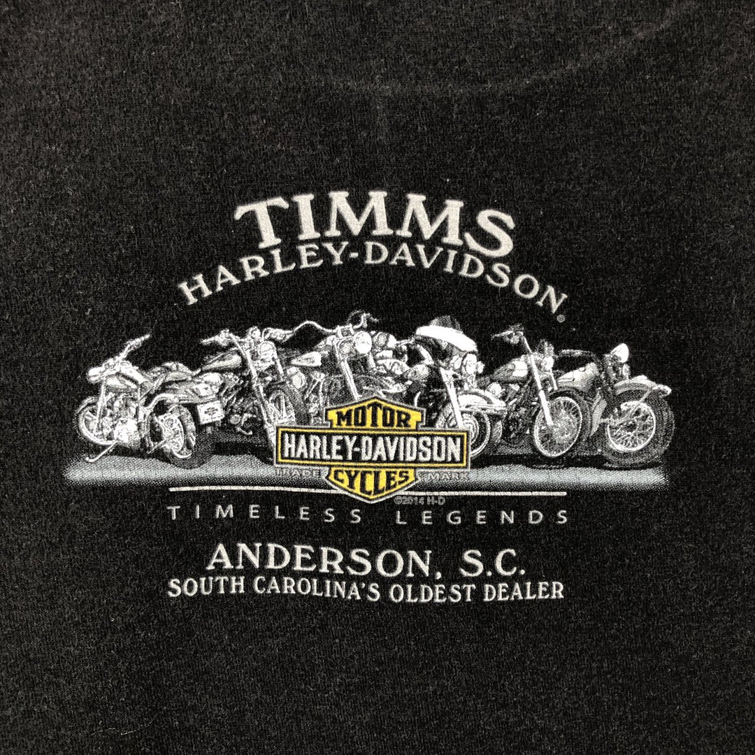 Harley-Davidson Motorcycle Bike T-shirt, Men's XXL cotton black type Vintage Second Hand