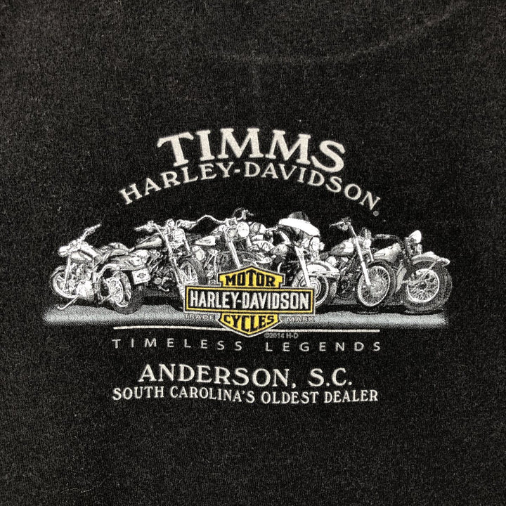 Harley-Davidson Motorcycle Bike T-shirt, Men's XXL cotton black type Vintage Second Hand