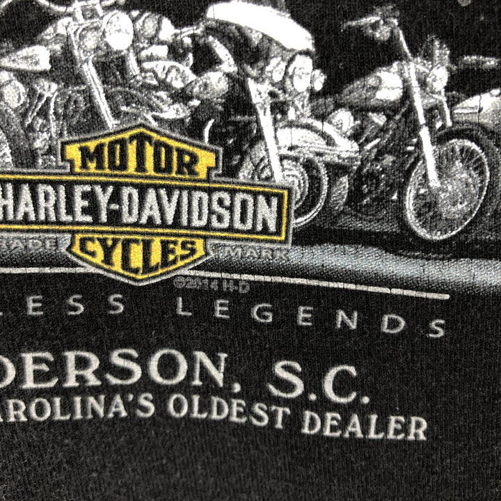 Harley-Davidson Motorcycle Bike T-shirt, Men's XXL cotton black type Vintage Second Hand