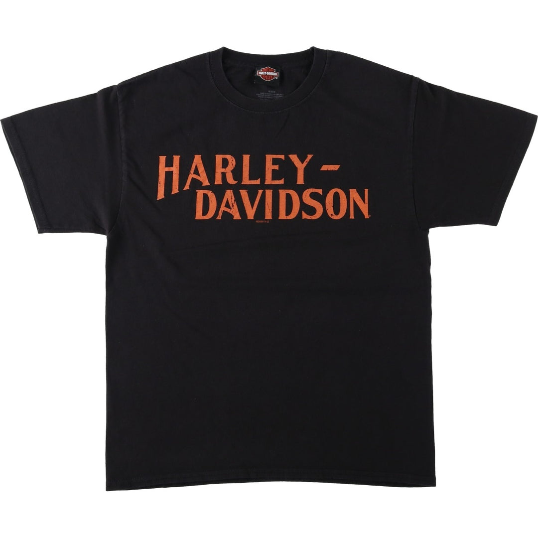 Harley-Davidson Snake Pattern Python Motorcycle T-Shirt, Men's Size M (approx.) cotton black type Vintage Second Hand