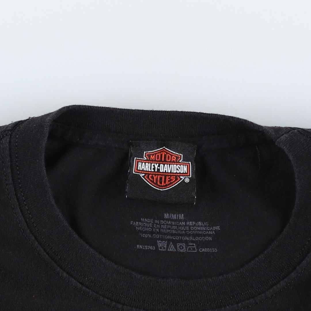 Harley-Davidson Snake Pattern Python Motorcycle T-Shirt, Men's Size M (approx.) cotton black type Vintage Second Hand
