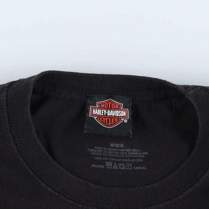 Harley-Davidson Snake Pattern Python Motorcycle T-Shirt, Men's Size M (approx.) cotton black type Vintage Second Hand