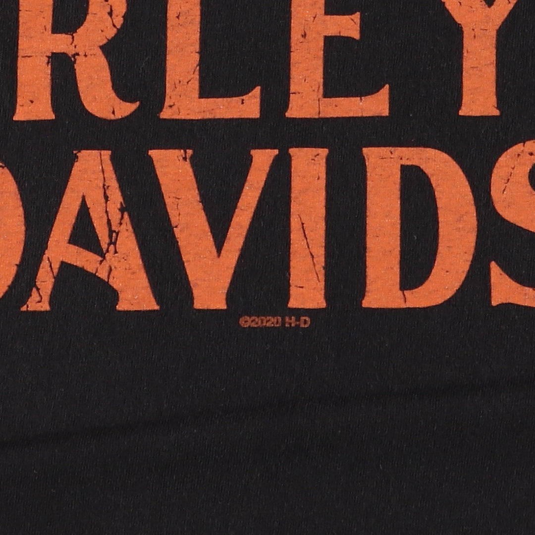Harley-Davidson Snake Pattern Python Motorcycle T-Shirt, Men's Size M (approx.) cotton black type Vintage Second Hand