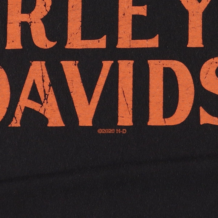 Harley-Davidson Snake Pattern Python Motorcycle T-Shirt, Men's Size M (approx.) cotton black type Vintage Second Hand