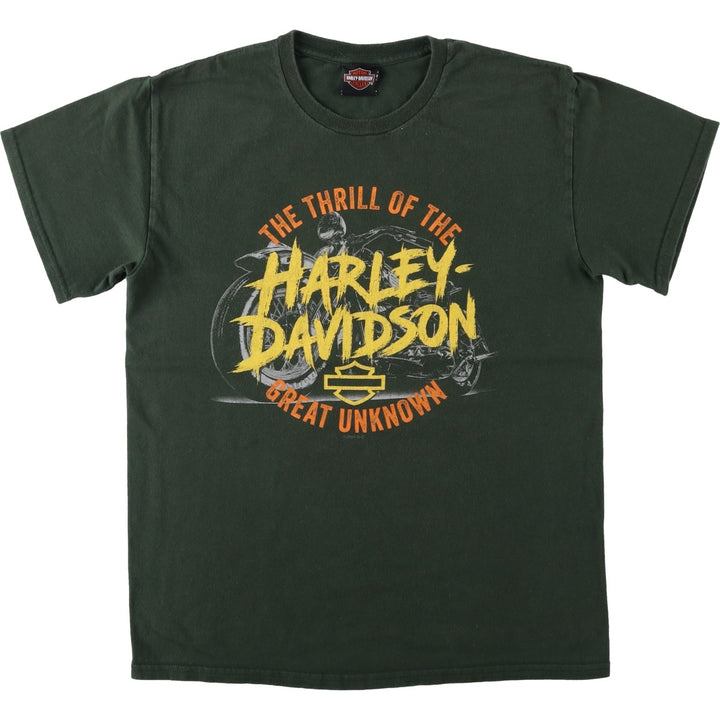 Harley-Davidson Motorcycle Bike T-shirt, Men's Medium unclear dark green Vintage Second Hand