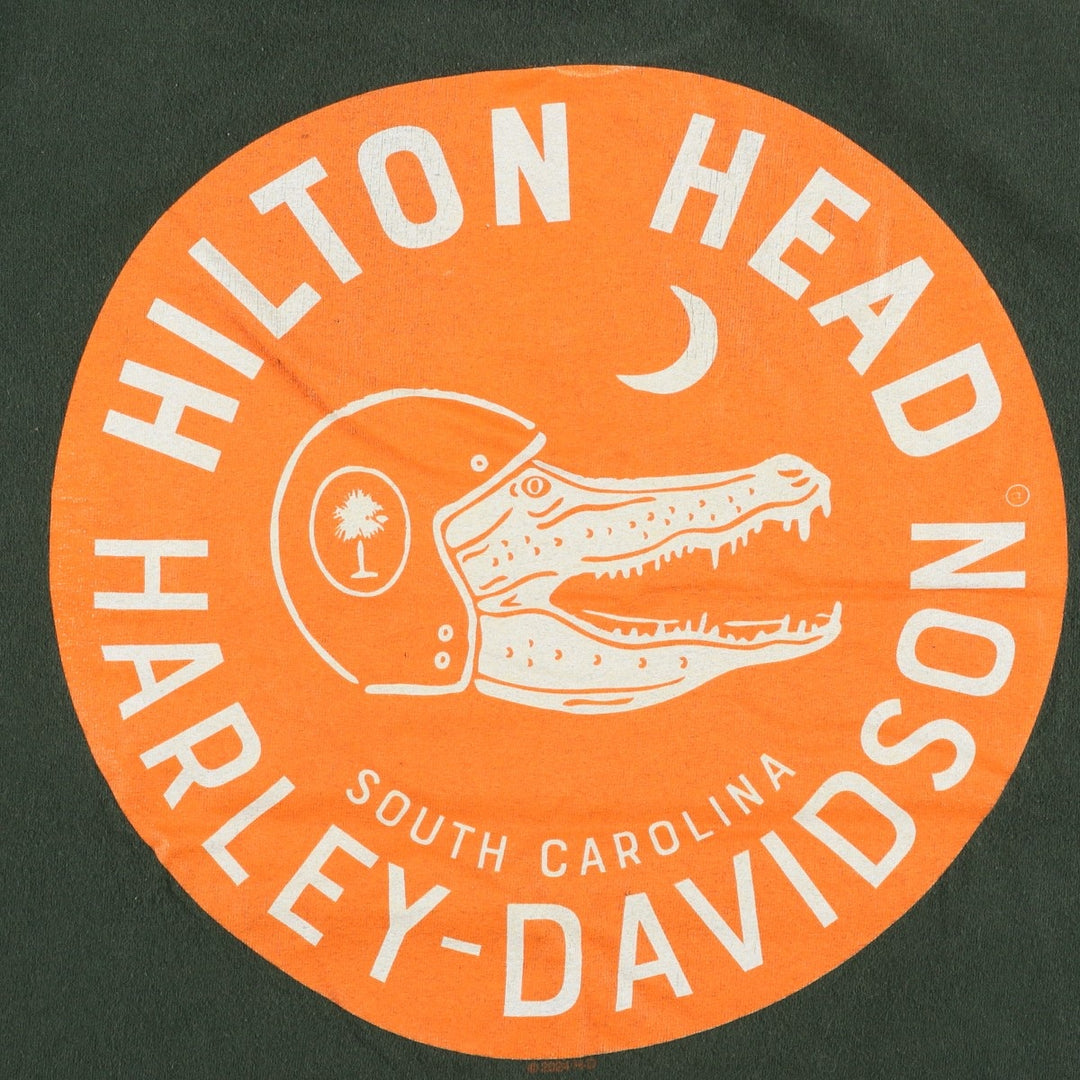 Harley-Davidson Motorcycle Bike T-shirt, Men's Medium unclear dark green Vintage Second Hand