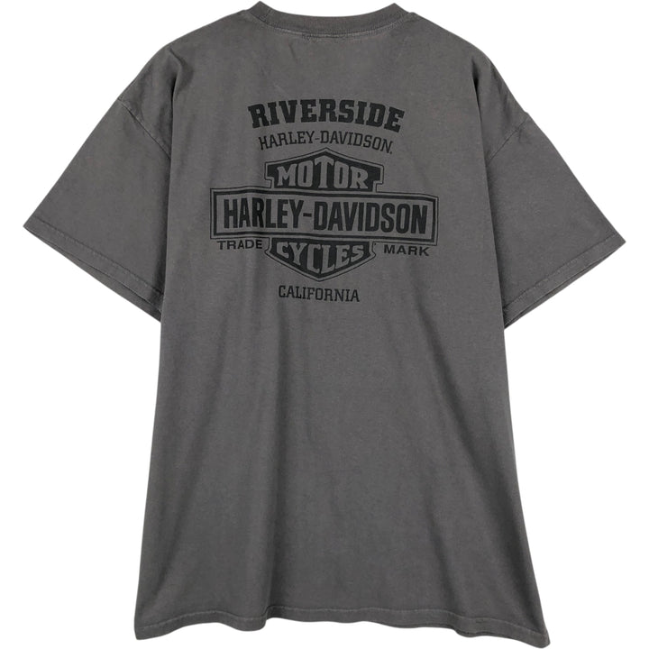 Alstyle Harley-Davidson Eagle Pattern Motorcycle T-Shirt (Men's XL equivalent) cotton Charcoal Vintage Second Hand