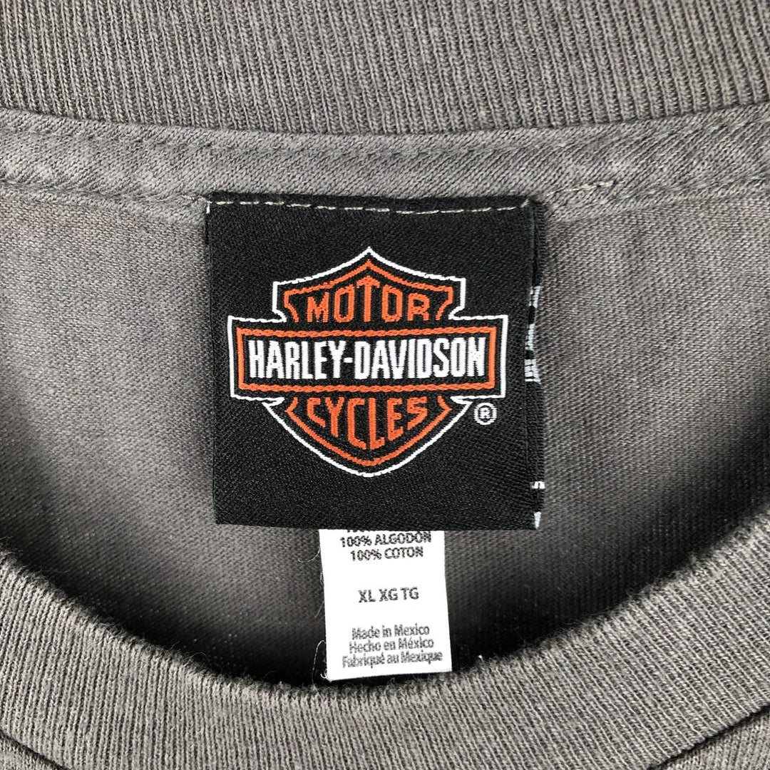 Alstyle Harley-Davidson Eagle Pattern Motorcycle T-Shirt (Men's XL equivalent) cotton Charcoal Vintage Second Hand