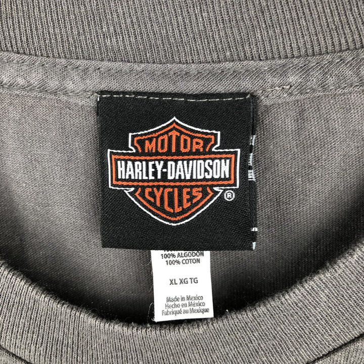 Alstyle Harley-Davidson Eagle Pattern Motorcycle T-Shirt (Men's XL equivalent) cotton Charcoal Vintage Second Hand