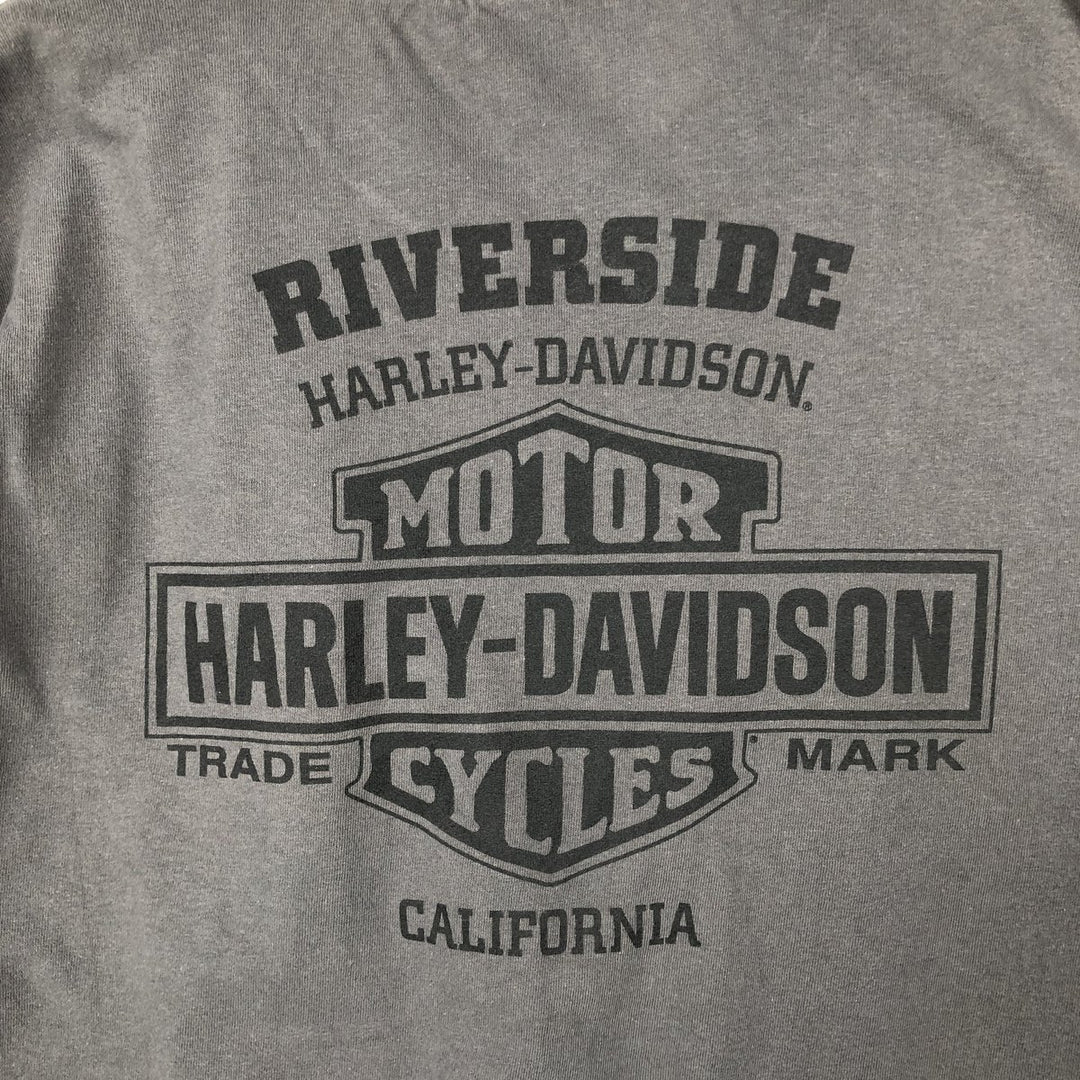 Alstyle Harley-Davidson Eagle Pattern Motorcycle T-Shirt (Men's XL equivalent) cotton Charcoal Vintage Second Hand