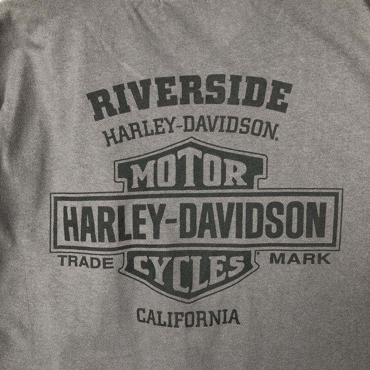 Alstyle Harley-Davidson Eagle Pattern Motorcycle T-Shirt (Men's XL equivalent) cotton Charcoal Vintage Second Hand