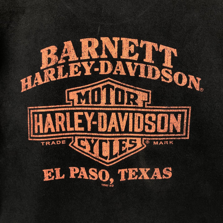 Harley-Davidson Pin-Up Girl Fire Pattern Motorcycle T-Shirt (Men's Size M) unclear black type Vintage Second Hand