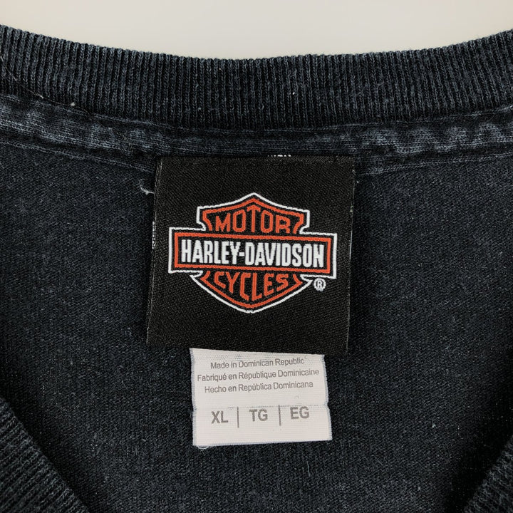 Harley-Davidson Skull Pattern Motorcycle Bike T-shirt Men's XL cotton black type Vintage Second Hand