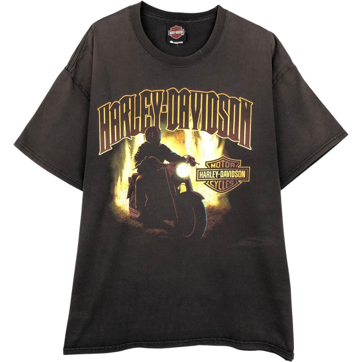 Harley-Davidson Motorcycle Bike T-shirt, Men's XL size cotton brown type Vintage Second Hand