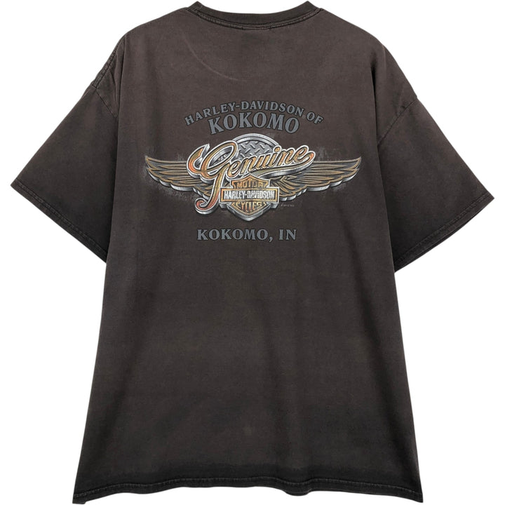 Harley-Davidson Motorcycle Bike T-shirt, Men's XL size cotton brown type Vintage Second Hand